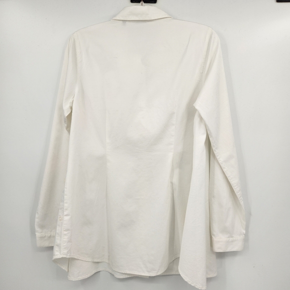 CAbi Its A Wrap Long Sleeve Button Front Shirt Womens Size Medium White - Picture 8 of 8